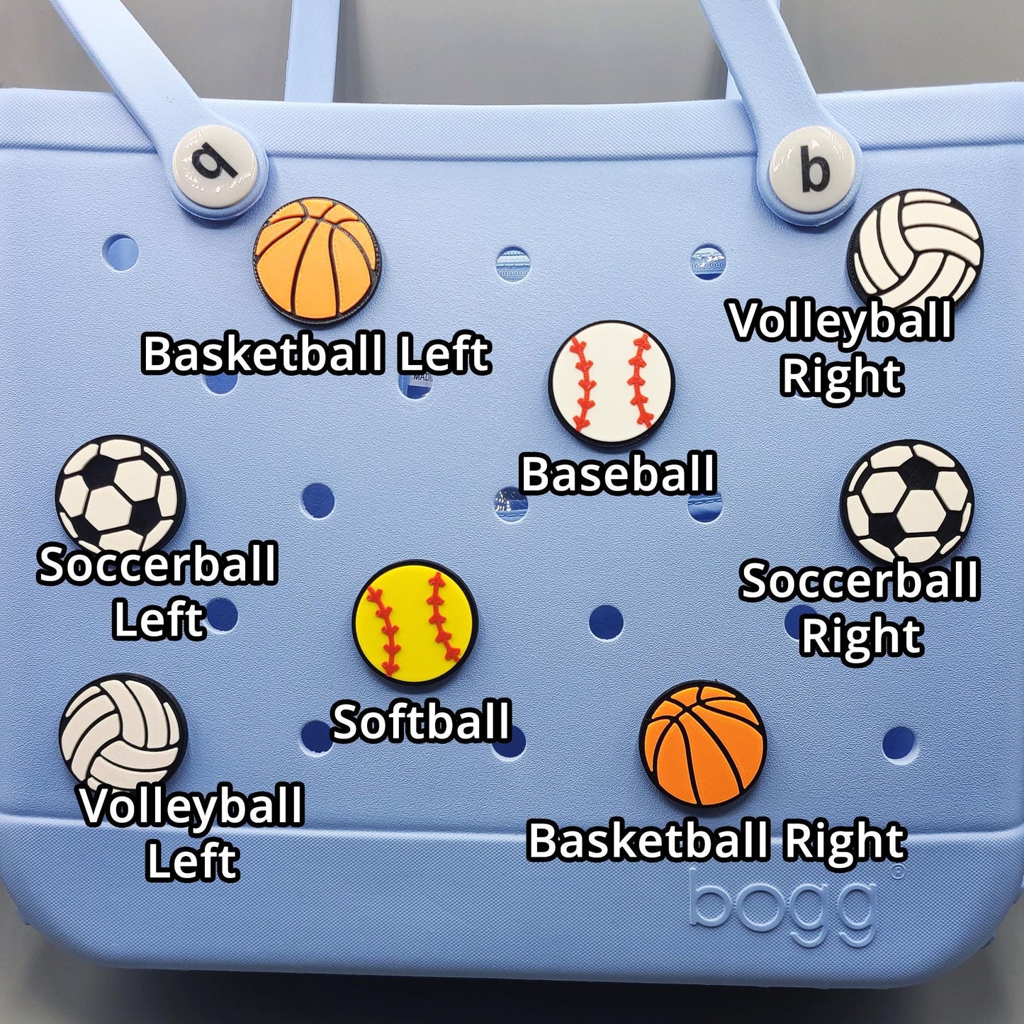 Sports Balls Bogg Bag Charm