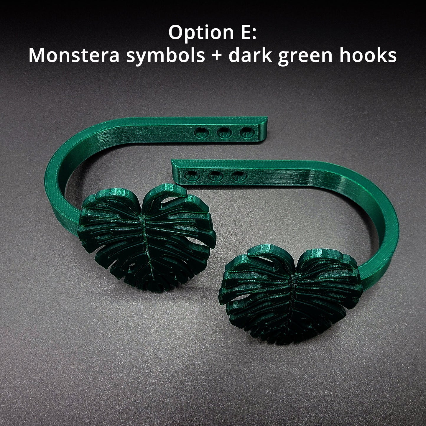 Replaceable Monstera Shape Curtain Holdbacks/Tiebacks (Set of Left and Right)