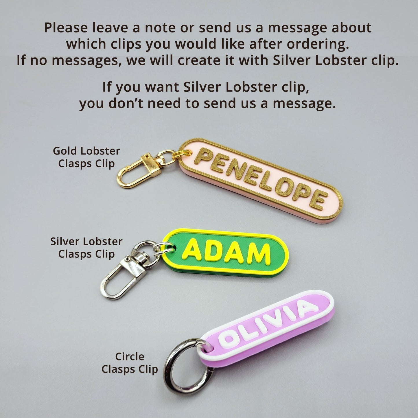 Double-Sided and Single-Sided Personalized Keychains