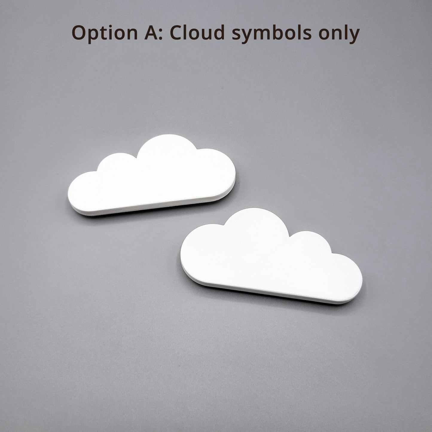 Replaceable Cloud Shape Curtain Holdbacks/Tiebacks 3D Printed Plastic (Set of left and right)